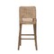 Bali & Pari Magy Modern Bohemian Grey Kubu Rattan and Mahogany Wood Bar Stool 245-13714-ZORO - alternate 8